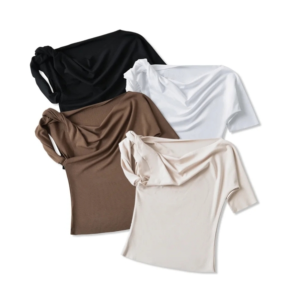 K. Jenner Knotted Sleeve Top NWT - Picture 10 of 13